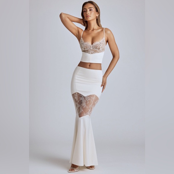 Oh Polly Bria Lace Panel Cami Top in Ivory - Picture 11 of 11